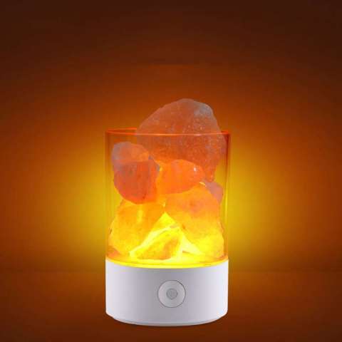 Seven Color Dimming Salt Night Lamp Acrylic Basin Himalayan Rock Salt Lamp